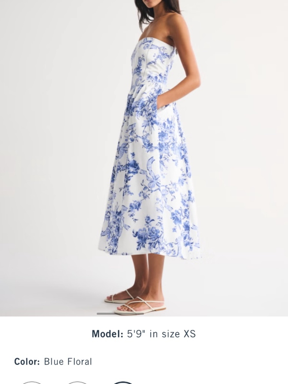 Women’s Abercrombie and Fitch blue floral dress - Picture 8 of 12